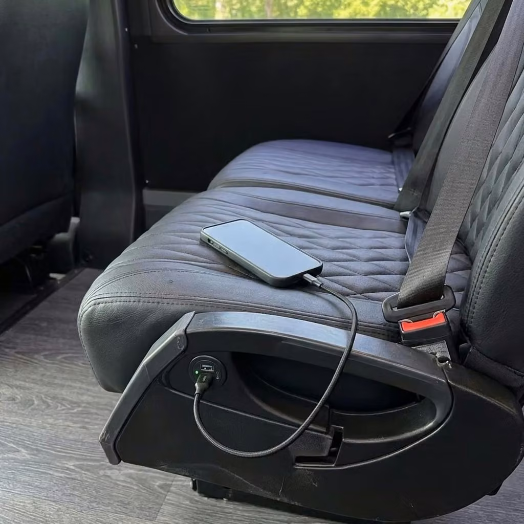 south bend 20 passenger minibus usb charging
