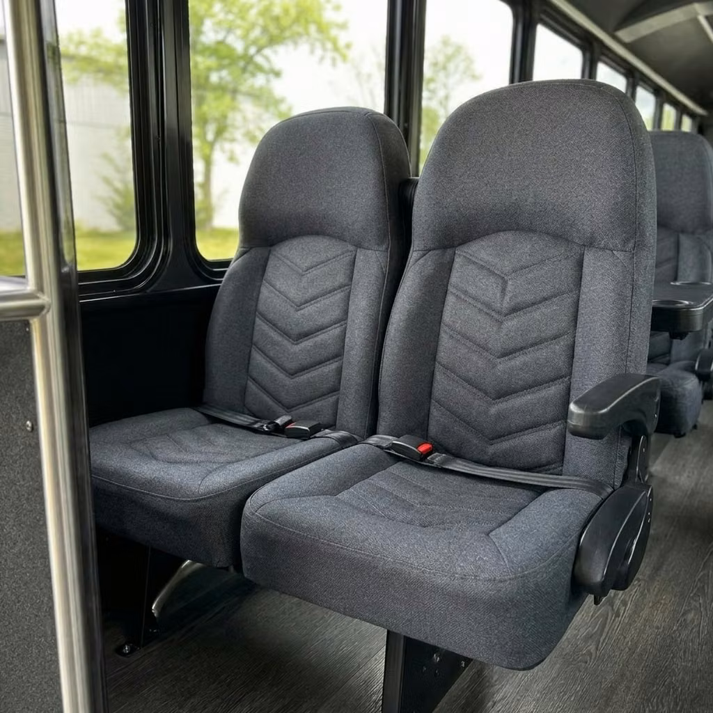 south bend 25 passenger minibus high back seats