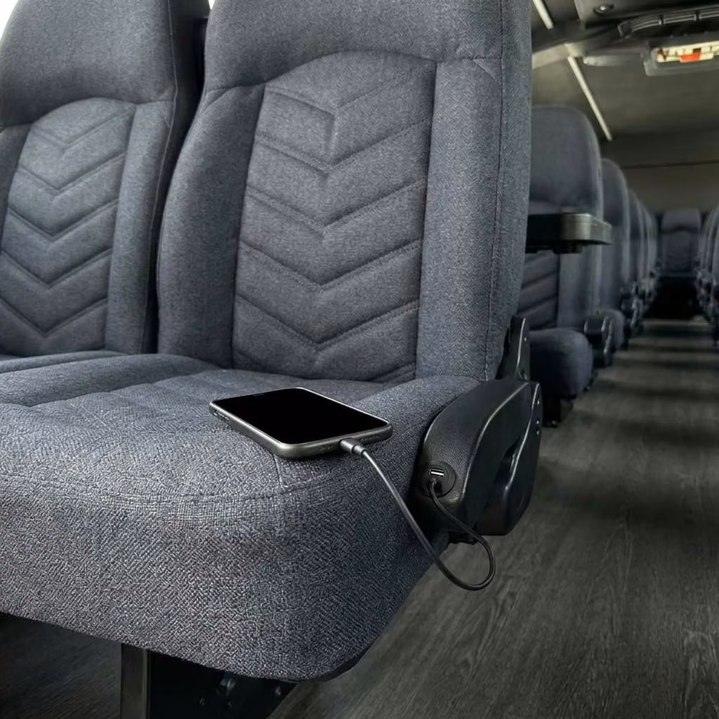 south bend 25 passenger minibus usb charging