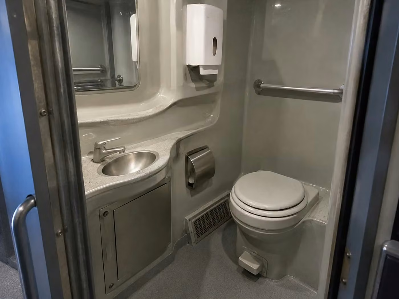 south bend charter bus onboard restroom